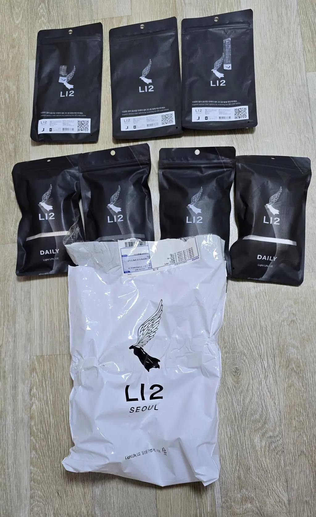 구정연휴 지나서 고대하던 리투 웜 기모 데일리 크루 삭스가 도착했습니다. 리투의 이전