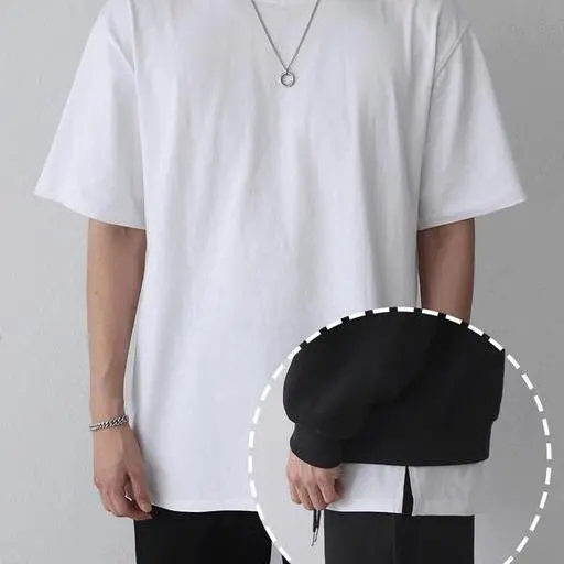 [1+1,자체제작]텐타워싱 레이어드 프리미엄코튼 남여공용 워싱 국민 무지 반팔티(2color)