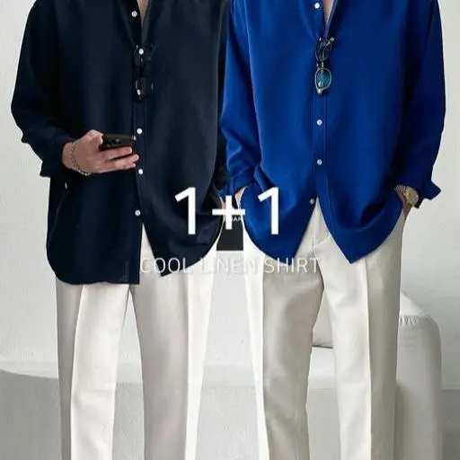 [1+1 sale]라이트쿨링 린넨 링클프리 셔츠(11color)