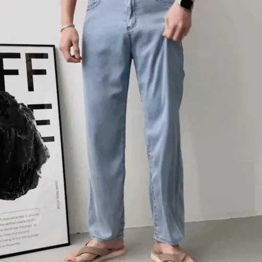 [1+1 sale]-5도 아이스 쿨 스판 와이드 데님(2color)