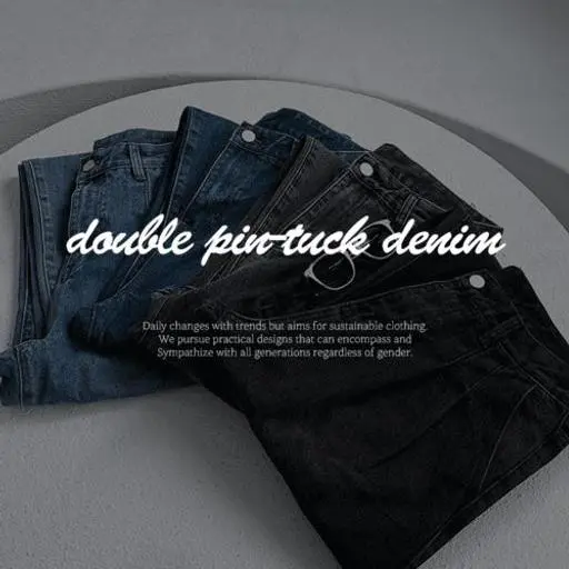 [당일출고]데이즈 벌룬 투핀턱 와이드 데님(4color)