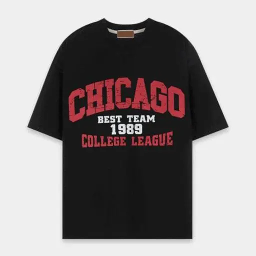 시카고 하드싱글 코튼 오버핏 반팔(2color)