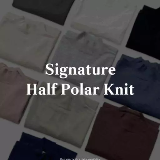 [1+1 sale]시그니처 무지 반목 캐시 니트(10color)