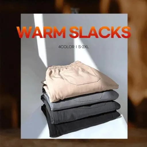 후끈 기모 밴딩 세미와이드 테이퍼드 슬랙스(4color)