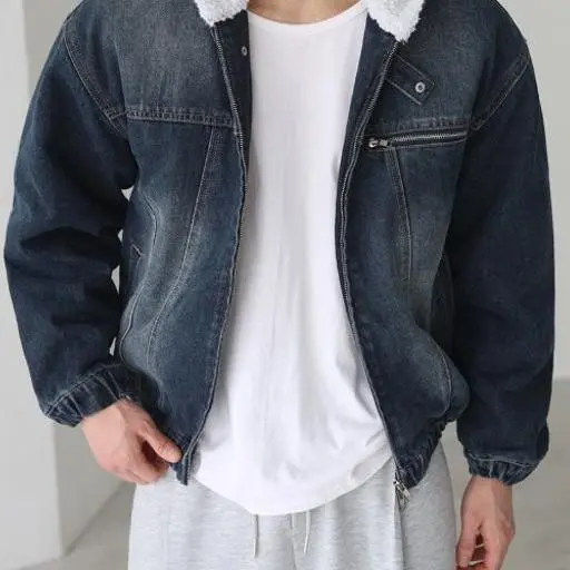 후드 양털 데님 투웨이 점퍼(2color)