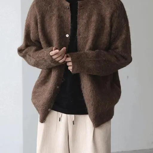 모헤어 울 라운드넥 가디건(3color)