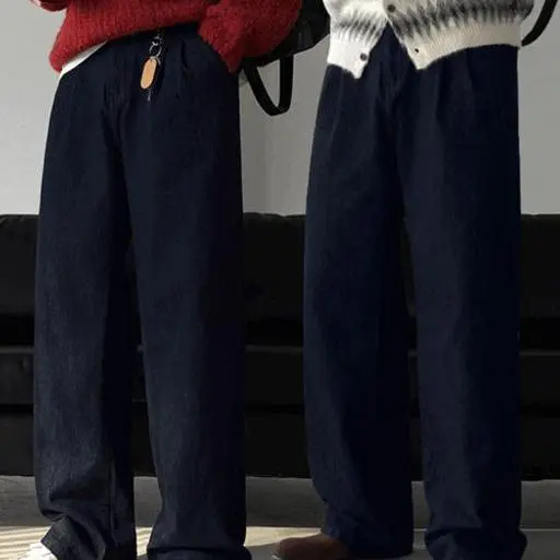 [1+1sale,자체제작,당일출고]제이드 논페이드 생지 투턱 와이드 데님 팬츠(2color)