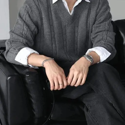 미니멀 케이블 브이넥 니트(8color)