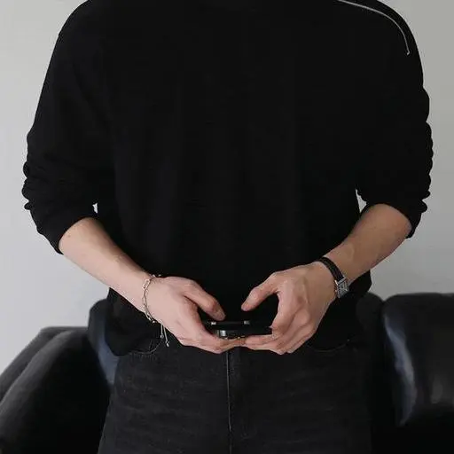 사선 지퍼 골지 스판 라운드 니트(3color)