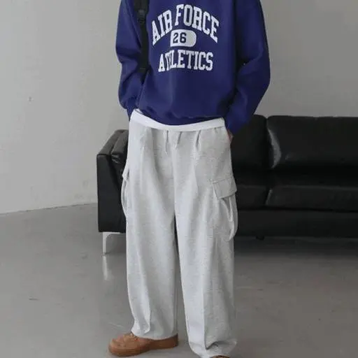 에어포스 레터링 오버핏 맨투맨(6color)