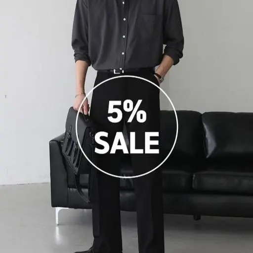 링클프리 셔츠+와이드 슬랙스 코디