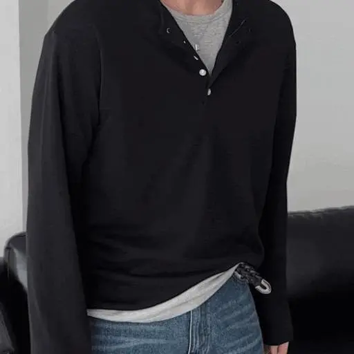 오버핏 니트 헨리넥 긴팔(5color)