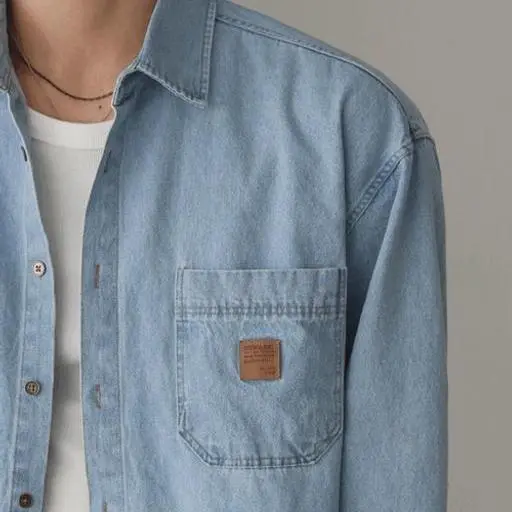 패치 데님 워싱 포켓 셔츠(3color)