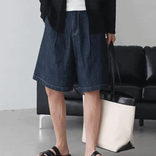 원턱 데님 버뮤다 팬츠(1color)