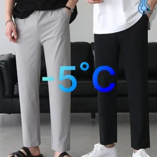 [1+1 sale]아이스 쿨링 스판 벤츄리 일자 밴딩 팬츠(3color)