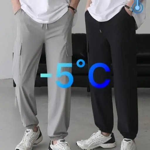 [1+1 sale]아이스 쿨링 스판 벤츄리 밴딩 카고 조거 팬츠(3color)