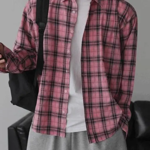 피그 다잉 워싱 체크 셔츠(5color)