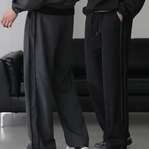 초경량 테크 나일론 러닝 [트랙 와이드팬츠](2color)