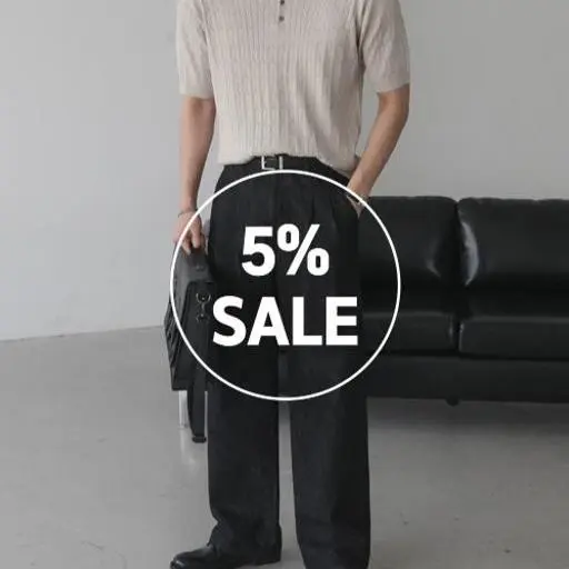 아이스 헨리넥 반팔+논페이드 투핀턱 팬츠 코디