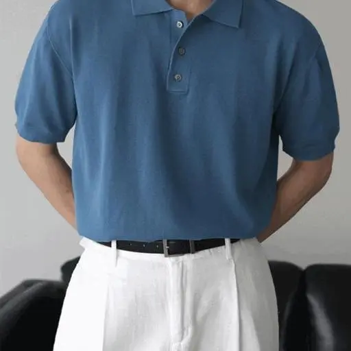 [1+1 sale]린넨 쿨링 카라 반팔 니트(9color)