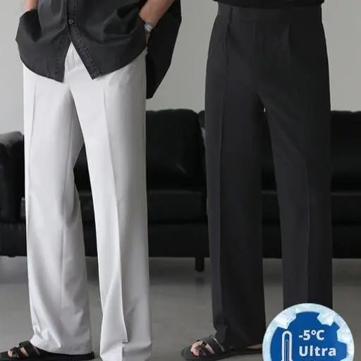 [1+1 sale]-5도 쿨맥스 세미와이드 슬랙스 S-4XL(4color)