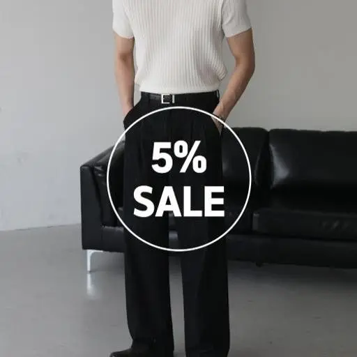 골지 라운드 반팔+논페이드 데님 팬츠 코디