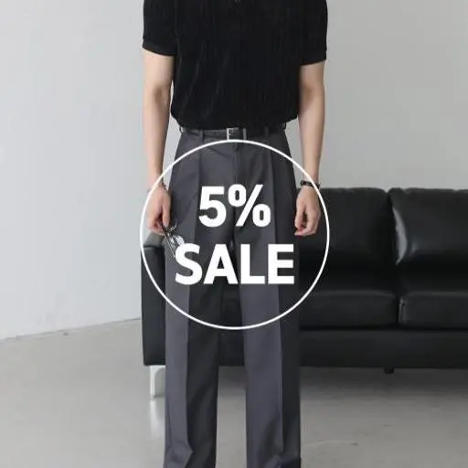 벨로아 머슬핏 카라 반팔+벌룬핏 슬랙스 코디