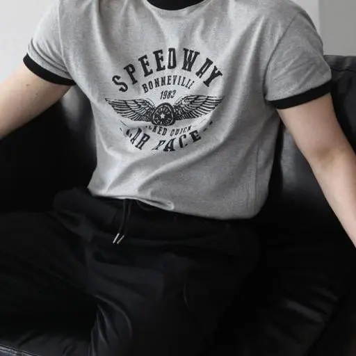 스피드웨이 세미 머슬핏 링거 반팔 티셔츠(3color)