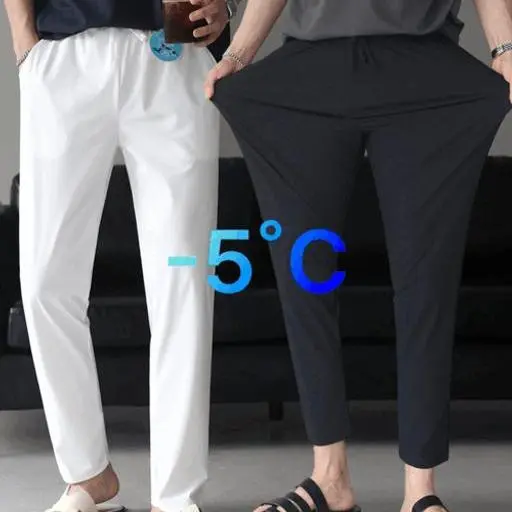 [1+1sale]-5도 에어쿨 아이스 밴딩 스판 슬랙스 S-6XL 빅사이즈(5color)