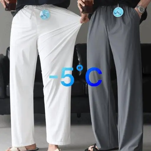 [1+1sale]-5도 에어쿨 아이스 밴딩 스판 와이드 슬랙스 M-2XL 빅사이즈(4color)