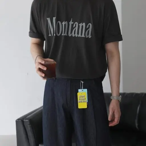 몬타나 레터링 오버핏 티셔츠(2color)