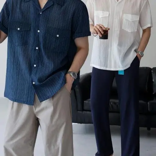 웨스턴 오픈카라 쿨링 텐셀 반팔 셔츠(3color)