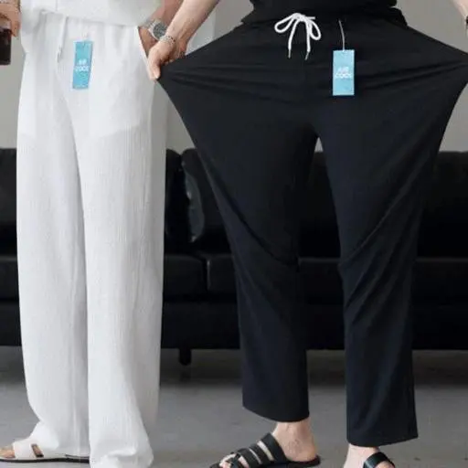 [1+1sale]에어핏 아이스 쿨링 초경량 링클프리 밴딩 와이드 슬랙스 팬츠(4color)