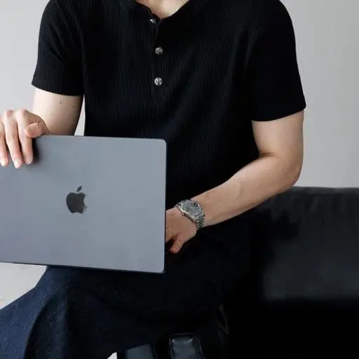 골지 세미 머슬핏 버튼 헨리넥 반팔 티셔츠(3color)