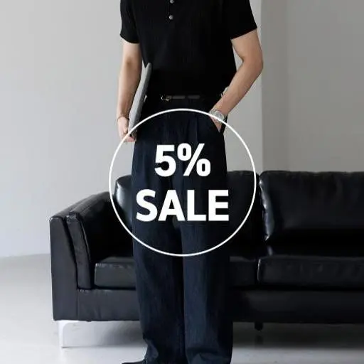 골지 헨리넥 반팔+논페이드 핀턱 와이드 팬츠 코디