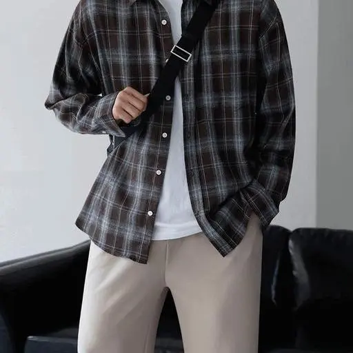 [1+1sale]레인 오버핏 타탄체크 셔츠(9color)