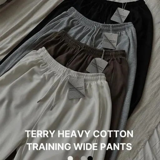 [1+1]테리 트레이닝 와이드 팬츠(4color)