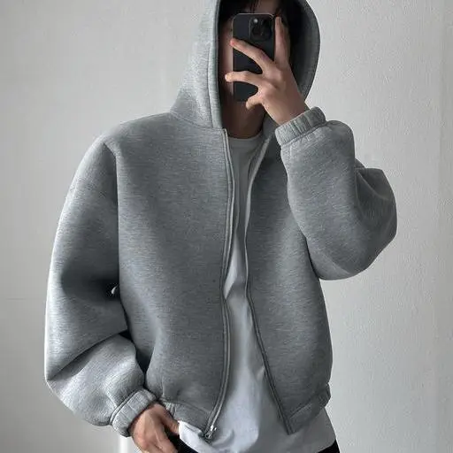 다이버 네오프렌 크롭 후드집업(2color)