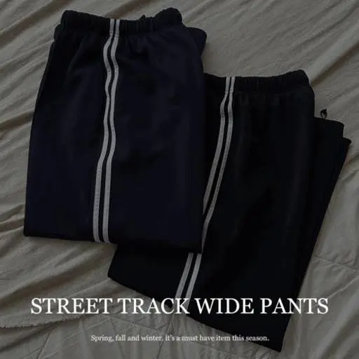 [1+1]스트릿 트랙 와이드 밴딩 팬츠(3color)