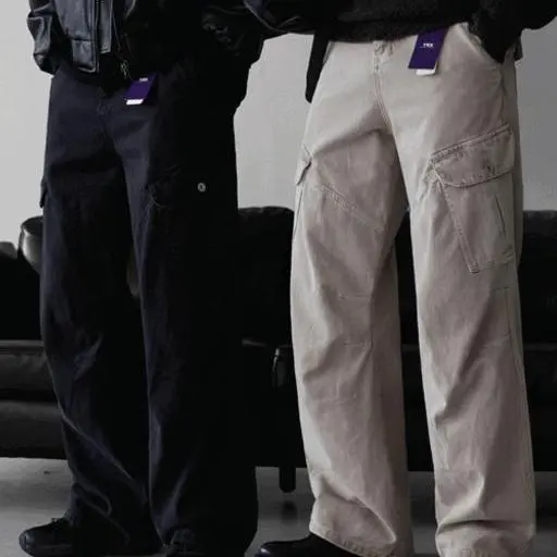 피그다잉 카고 포켓 와이드팬츠(3color)