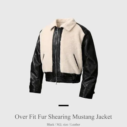 오버핏 퍼 양털 시어링 무스탕 자켓(1color)