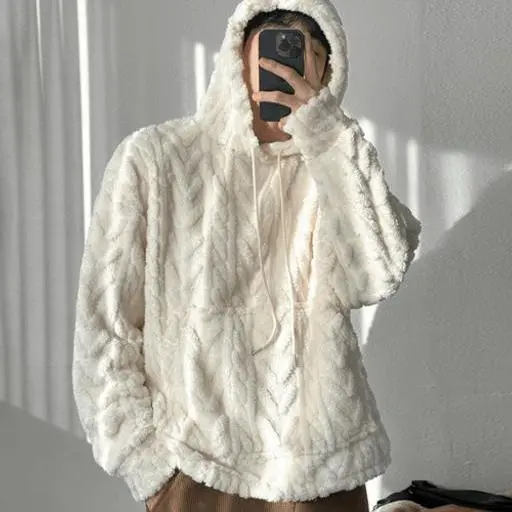 버블링 포근 양털 오버핏 후드(3color)