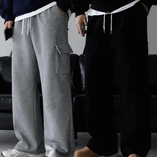 [1+1sale]아테르 밍크 기모 카고 와이드 트레이닝 팬츠(5color)