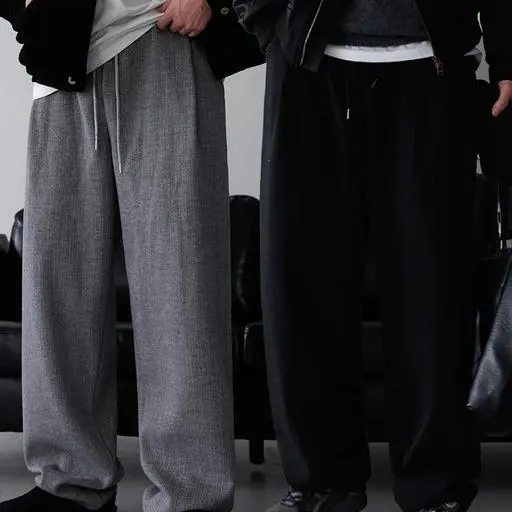 라운지 니트 기모 와이드 트레이닝 팬츠(3color)