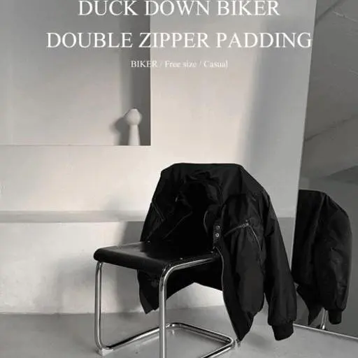 탈론 바이커 더블 지퍼 패딩(1color)