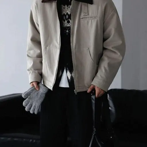 헤비 캔버스 양털 퍼 리벳 워크 자켓(3color)