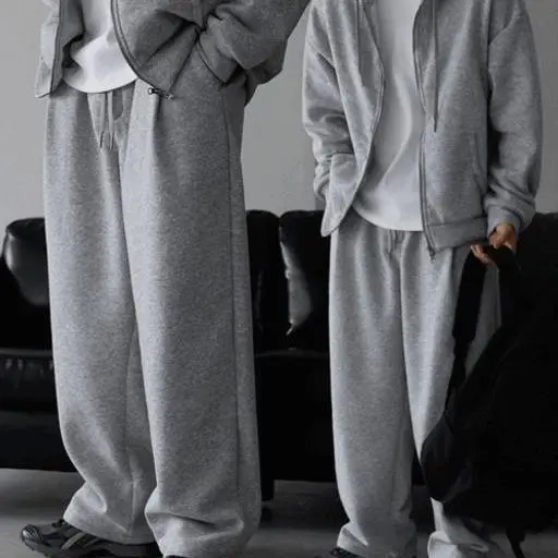 [셋업가능]에어 기모 원턱 와이드 롱 스웻 팬츠(1color)