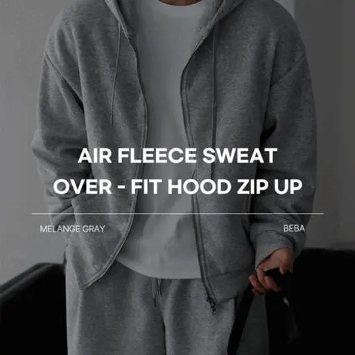 [셋업가능]에어 기모 스웻 오버핏 후드 집업(1color)