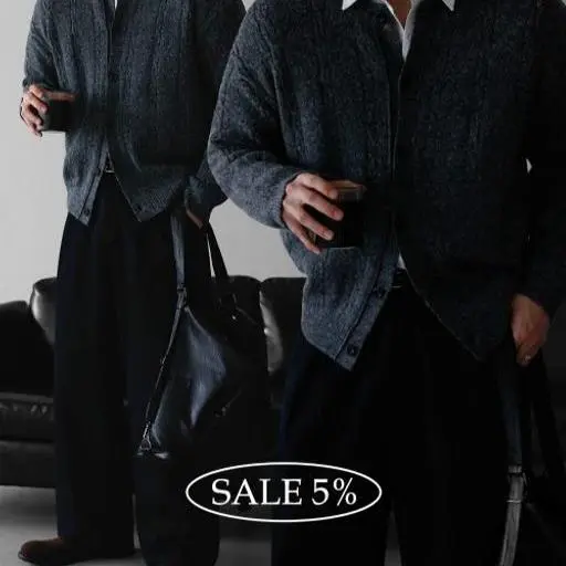 옥스포드 긴팔 셔츠+케이블 라운드넥 가디건 코디