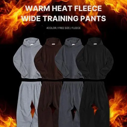 [SET]+5도 웜히트 기모 쉐르파 후리스 셋업(4color)